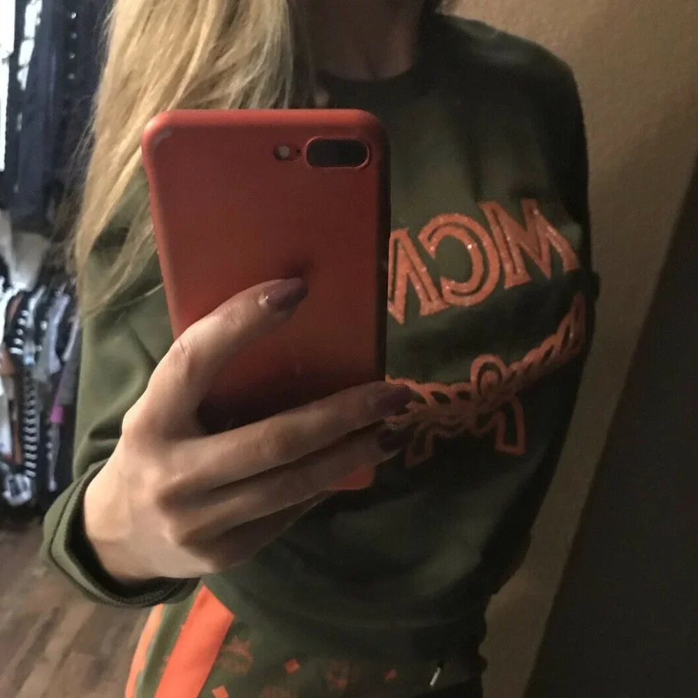 MCM Logo Pullover winter Moss Green - Picture 2 of 8